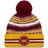 New Era NFL Pom Pom Beanie Hat Washington Commanders Cardinal Yellow