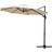 OutSunny Roma Beige Cantilever Garden Umbrella 3m