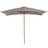 OutSunny Wooden Garden Parasol Sun Shade Patio Umbrella Canopy