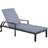 OutSunny Single-Seat Rattan-Effect Sun Lounger: Mixed Grey Rattan-Effect Lounger