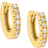 Adina Eden Mini Huggie Earrings - Gold/Transparent