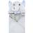 Hudson Animal Face Hooded Towel White Dots Gray Elephant