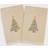 Linum Home Textiles Christmas Tree Guest Towel Beige (76.2x40.64cm)