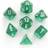 Chessex D7 Die Set Dice Translucent Poly (7 Dice) Green/White