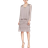 SL Fashions Sequined Tiered Dress and Jacket - Dk Mortar