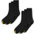 Goldtoe Women's Casual Ribbed Crew Socks 6-pack - Black