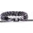 Rastaclat Striped Bite Braided Bracelet - Black/Grey
