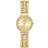 Guess Crystal Beaded Gold-Tone Bracelet 30mm Gold-tone