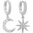 Carrie Taylor Star & Moon Earring - Silver/Transparent