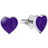Pia & Per Hearts Ear Studs - Silver/Purple