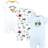 Hudson Infant Boy Cotton Rompers - Tractor