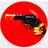 Seletti Revolver 27 Cm Middagstallerkner Porcelæn Rød 16917 Flad tallerken 27cm