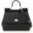 Dolce & Gabbana Sicily Small Leather Shoulder Bag - Black