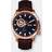 Reign Bauer Automatic Semi-Skeleton Leather-Band Black