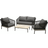 Venture Design Andorra Loungeset, 1 Bord inkl. 2 Stolar & 1 Soffor