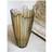 Ivyline Amber Rippled Glass Vase