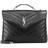 Saint Laurent Loulou Medium Leather Shoulder Bag - Black