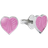Pia & Per Hearts Ear Studs -Silver/Pink