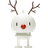 Hoptimist Medium Reindeer White Prydnadsfigur 15cm