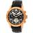 Heritor Automatic Rose Gold & Black Leather 44mm Black