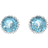 Swarovski March Birthstone Stud Earrings - Silver/Blue