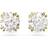 Swarovski Constella Round Cut Stud Earrings - Gold/Transparent