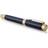 Parker Duofold Centennial Fountain Pen Prestige Blue Chevron Fine Solid Gold Nib Black Ink and Convertor Premium Gift Box