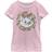 Fifth Sun Girl's Aristocats Floral Marie White Kitten T-shirt - Light Pink