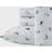 Poppy & Fritz Puffin Paradise Underlakan Vit, Blå (259.08x228.6cm)