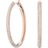 Swarovski Stone Hoop Earrings - Rose Gold/Transparent