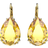 Swarovski Millenia Drop Pear Cut Earrings - Gold/Yellow