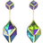 Swarovski Curiosa Drop Earrings - Gold/Green