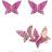 Swarovski Lilia Butterfly Stud Earrings - Rose Gold/Pink