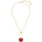 Swarovski Ginger layered Pendant Necklace - Gold/Transparent/Red