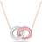 Swarovski Stone Necklace - Rose Gold/Pink/Transparent