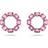 Swarovski Millenia Hoop Earrings - Silver/Pink