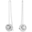 Swarovski Hollow Drop Earrings - Silver/Transparent