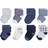 Touched By Nature Organic Terry Socks 8-pack - Blue Elephant (10766421)