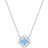 Swarovski Sparkling Dance Necklace - Silver/Blue/Transparent