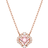 Swarovski Sparkling Dance Necklace - Rose Gold/Pink/Transparent