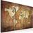 Arkiio World Map Brown Texture 120x80 Tavla