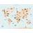 Vissevasse World Map Animals Poster 40x30cm