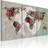 Arkiio Karta över Världen Fullmåne Triptych 120x80 Tavla