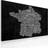 Arkiio Text map of France on the blackboard 90x60 Tavla