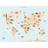 Vissevasse World Map with Animals Poster
