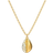 Swarovski Shell Pave Pendant Necklaces - Gold/Transparent