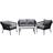 Venture Design Lindos Loungeset, 1 Bord inkl. 2 Stolar & 1 Soffor