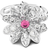 Swarovski Eternal Flower Ring - Silver/Transparent/Pink