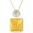 Swarovski Orbita Square Cut Necklace - Gold/Multicolour