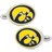 Cufflinks Inc University of Iowa Hawkeyes Cufflinks - Silver/Yellow/Black